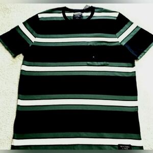 A&F Crew Neck, Striped Pocket T